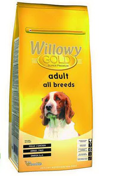 غذای کامل سگ بالغ ویلویی Willowy Gold مخصوص همه نژادها وزن 15 کیلوگرم
