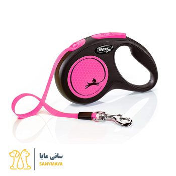 flexi leash for dogs Pink 5m size S ( neon )
