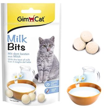 قرص مکمل گربه٬ قرص تشویقی گربه جیم کت٬ gimcat milk bits
