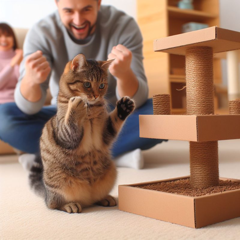 چگونه گربه را به اسکرچر عادت دهیم؟|چگونه به گربه خودمان یاد بدیم که از اسکرچرش استفاده کند؟
